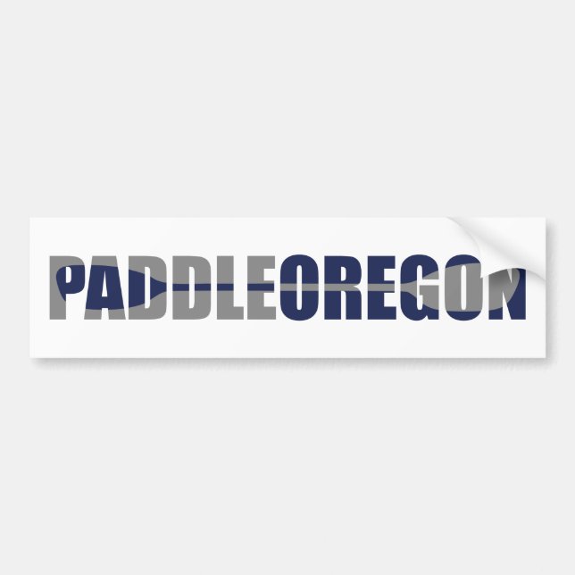 Paddle Oregon Kayaking Bumper Sticker (Front)