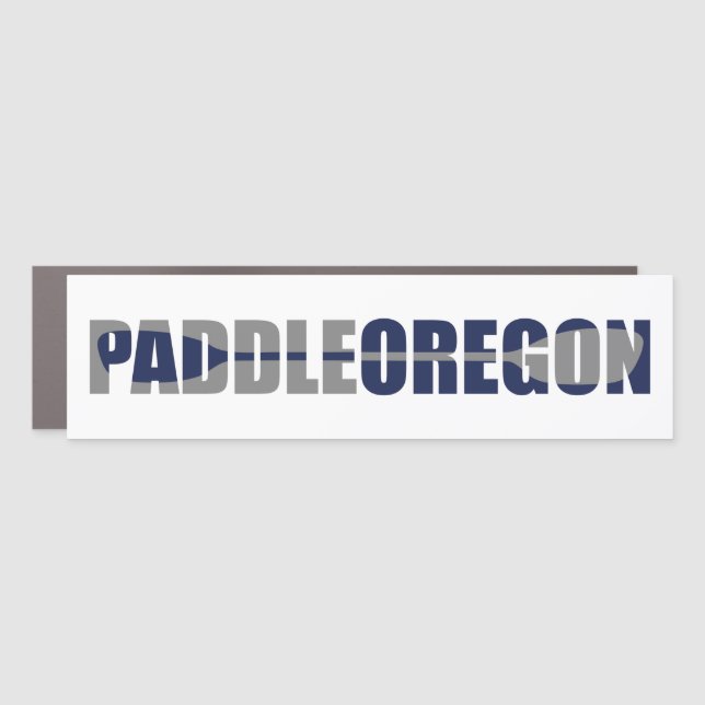 Paddle Oregon Kayaking Car Magnet (Front)
