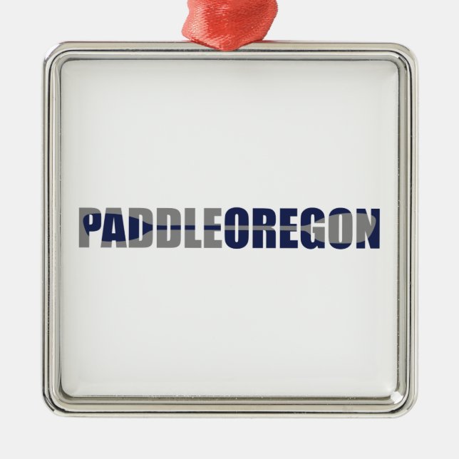 Paddle Oregon Kayaking Metal Ornament (Front)