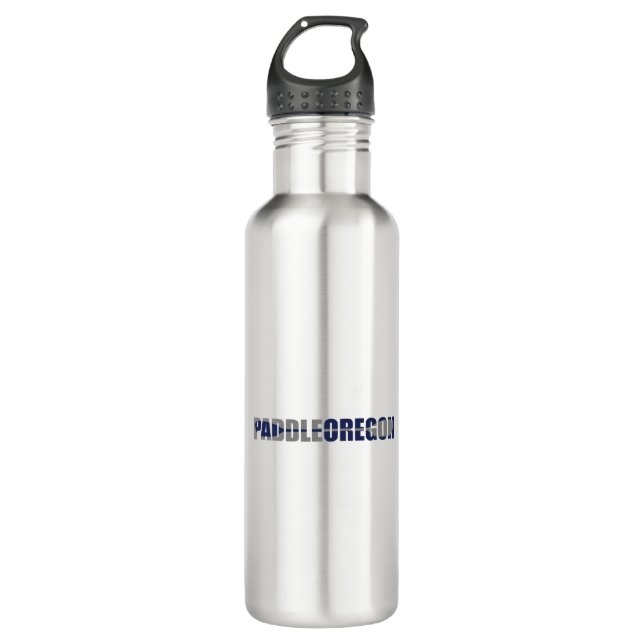 Paddle Oregon Kayaking Stainless Steel Water Bottle (Front)