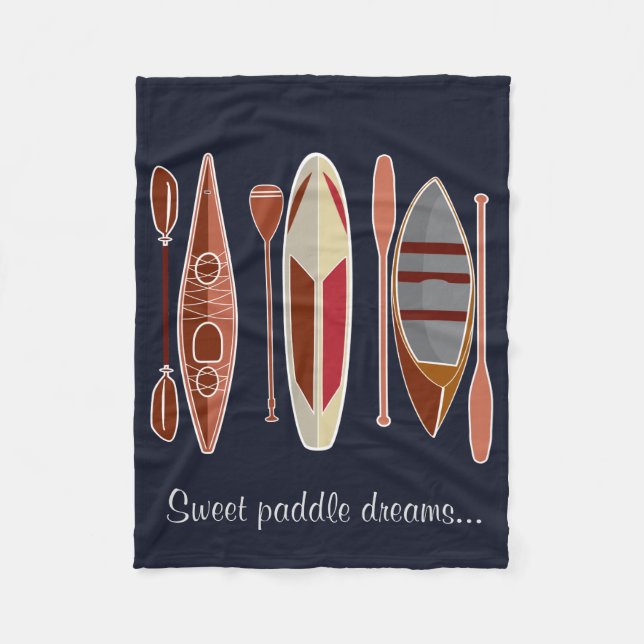 Paddle Passion Fleece Blanket (Front)