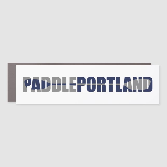 Paddle Portland Kayaking Car Magnet (Front)