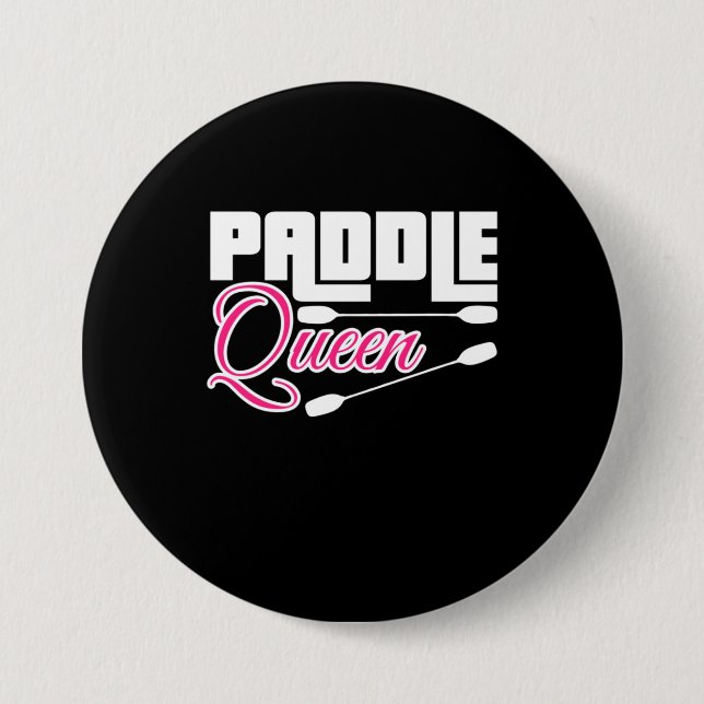 Paddle Queen Girl Kayak Button (Front)