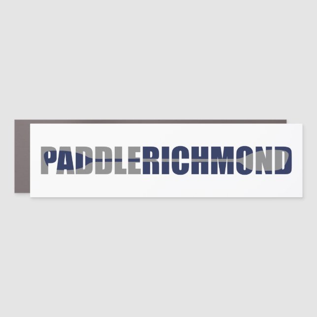 Paddle Richmond Virginia Kayaking Car Magnet (Front)