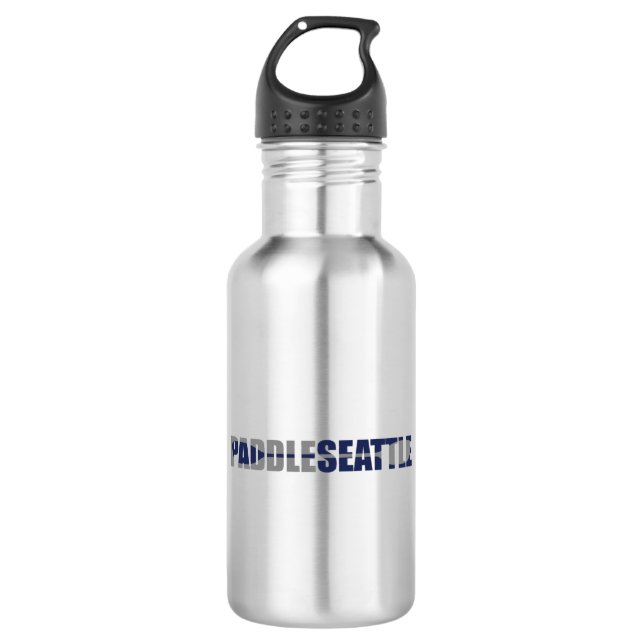 Paddle Seattle Kayaking Stainless Steel Water Bottle (Front)