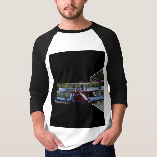 Paddle Steamer Dimensional Art, T-Shirt (Front)