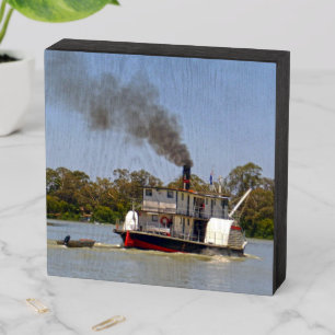 Paddle Steamer River Murray,  Wooden Box Sign