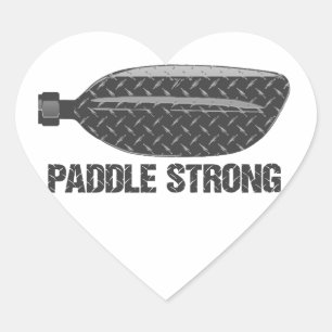 Paddle Strong Heart Sticker