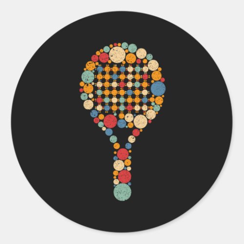 Paddle Tennis Classic Round Sticker