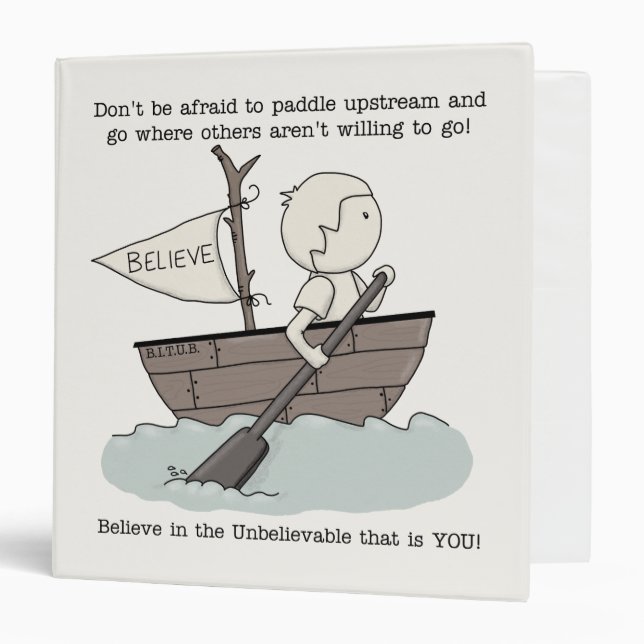 Paddle Upstream 3 Ring Binder (Front/Inside)