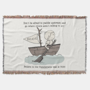 Paddle Upstream Throw Blanket
