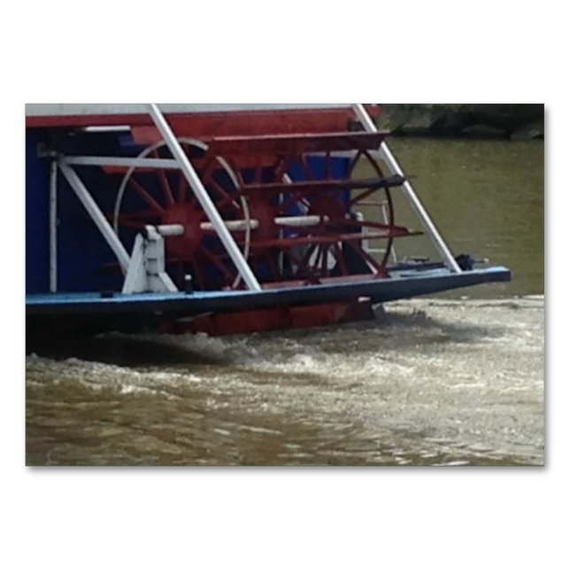 Paddle Wheel Boat Reading FlashCards for Adults Table Number (Front)