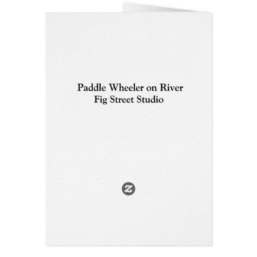 Paddle Wheeler on River (Back)