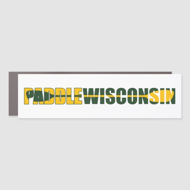 Paddle Wisconsin Kayaking Car Magnet (Front)