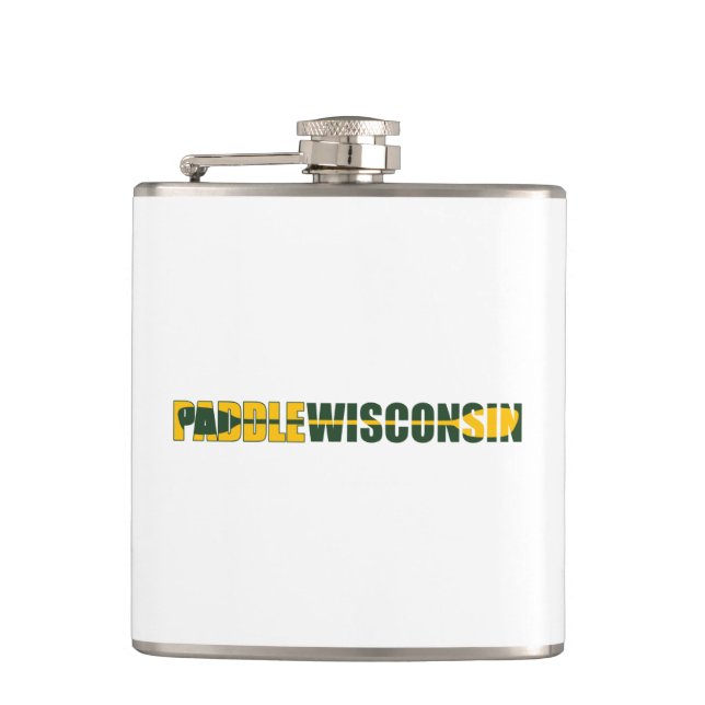 Paddle Wisconsin Kayaking Flask (Front)