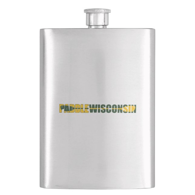 Paddle Wisconsin Kayaking Flask (Front)