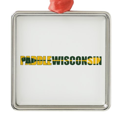 Paddle Wisconsin Kayaking Metal Ornament