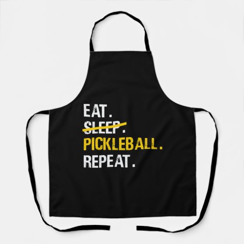 Paddleball _ Eat Sleep Pickleball Repeat Apron