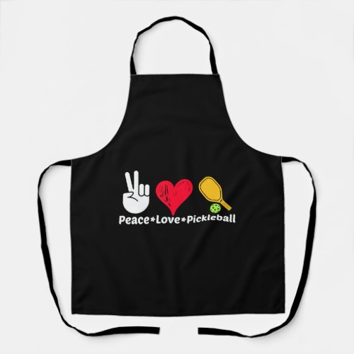 Paddleball Sports Mom Dad Retirement Peace Love Pi Apron