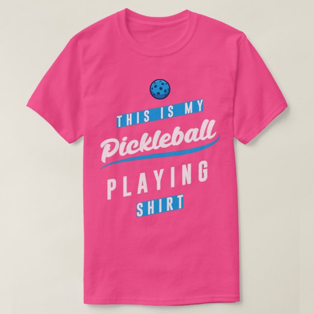 Paddleball Sports Pickleball Player Funny T-Shirt (Design Front)