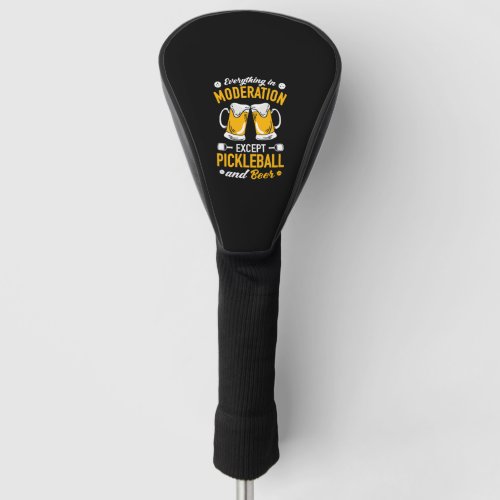 Paddleball Tennis _ Badminton Pickleball and Beer Golf Head Cover