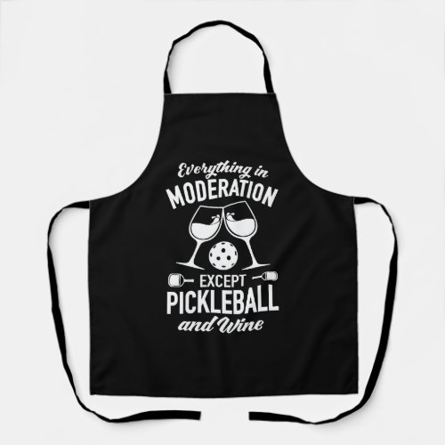 Paddleball Tennis _ Red wine Pickleball and Wine  Apron