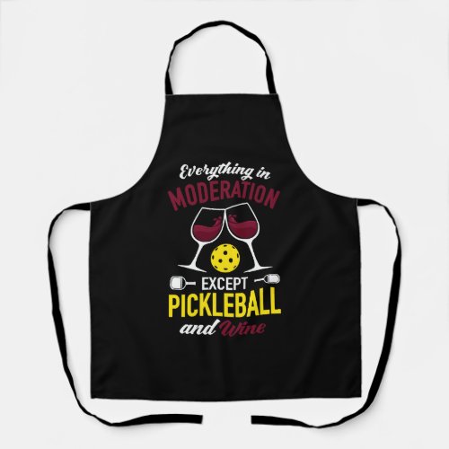 Paddleball Tennis _ Red wine Pickleball and Wine Apron