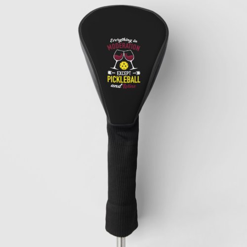 Paddleball Tennis _ Red wine Pickleball and Wine Golf Head Cover