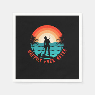 Paddleboard And She Lived Happily Ever After Girl Napkins