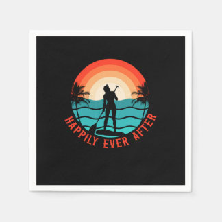 Paddleboard And She Lived Happily Ever After Girl Napkins