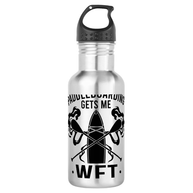 Paddleboard Paddleboarding Stainless Steel Water Bottle (Front)