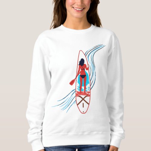 Paddleboard Paradise A Tropical Escape Sweatshirt