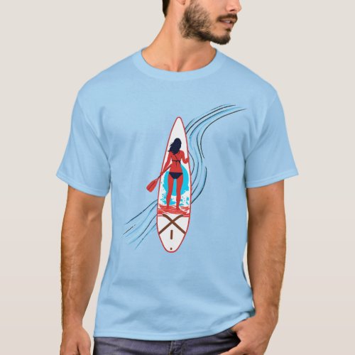 Paddleboard Paradise A Tropical Escape T_Shirt