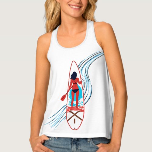 Paddleboard Paradise A Tropical Escape Tank Top