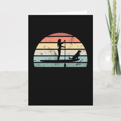 Paddleboarding Sunset Gift for Women Card