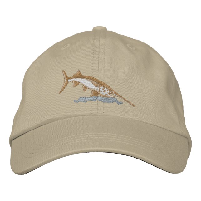 Paddlefish Embroidered Baseball Cap (Front)