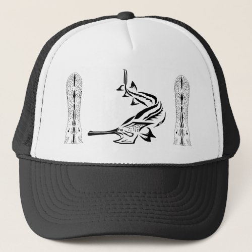 Paddlefish  Rostrum Design Trucker Hat