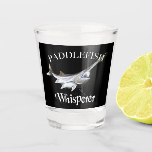 Paddlefish Whisperer Dark Shot Glass