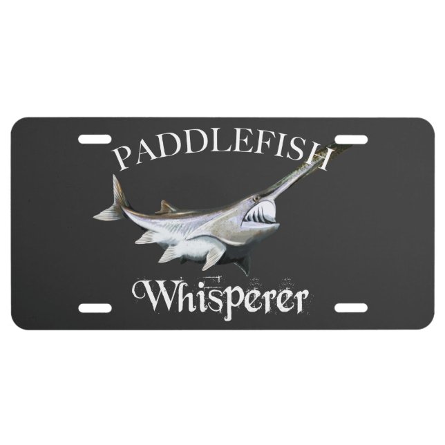 Paddlefish Whisperer License Plate (Front)
