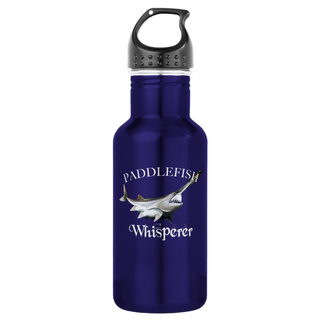 Paddlefish Whisperer Stainless Steel Water Bottle (Front)