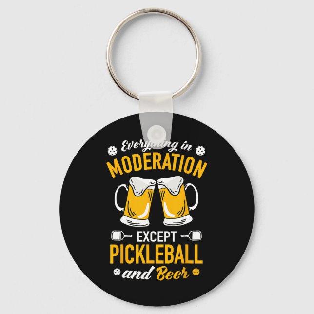 Paddlell Tennis - Dminton Beer Mug Picklell And Be Keychain (Front)