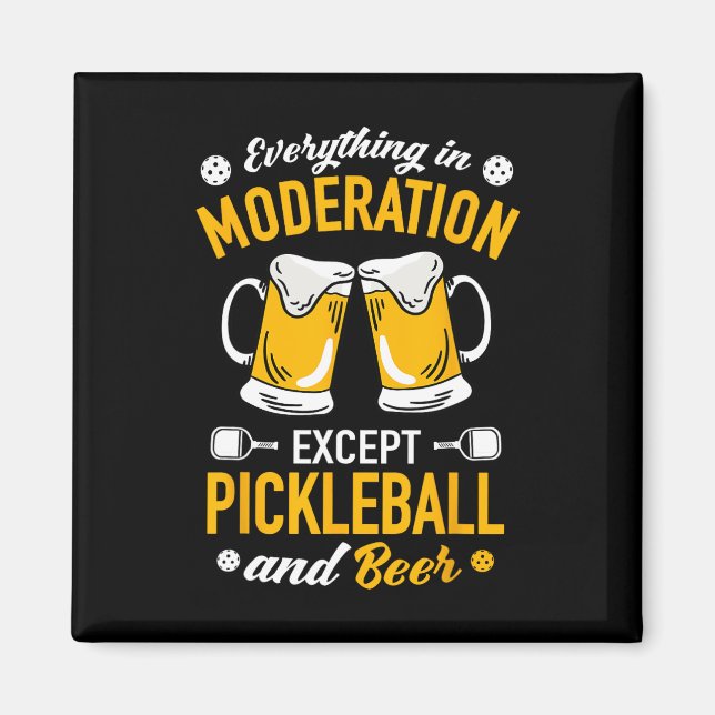 Paddlell Tennis - Dminton Beer Mug Picklell And Be Magnet (Front)