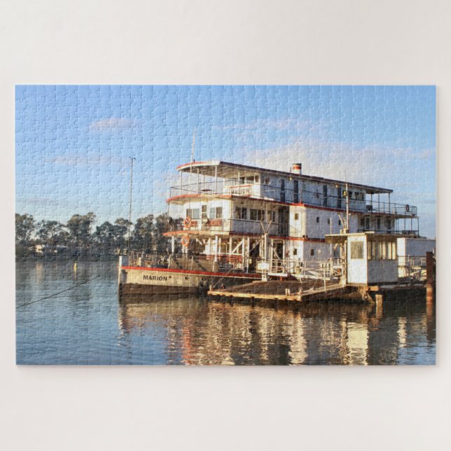 Paddlesteamer, early morning, Mannum Jigsaw Puzzle (Horizontal)