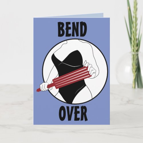 PADDLING BIRTHDAY CARD WOMAN WITH PADDLE FUNNY 