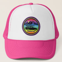 Paddling Dogs Pink Trucker Hat