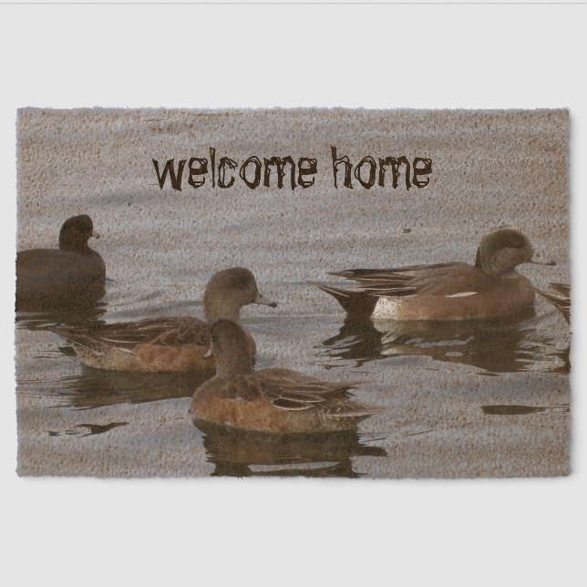 Paddling Ducks Welcome Home Fiber Doormat (Front)