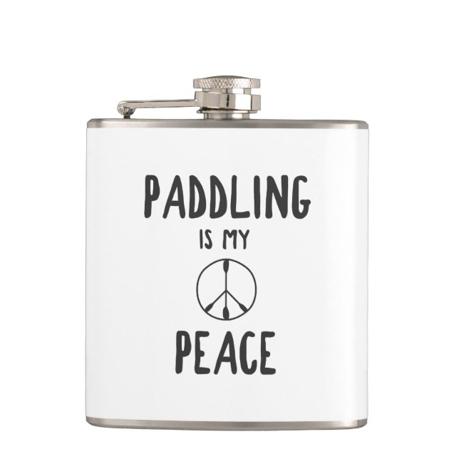 Paddling Is My Peace Flask (Front)