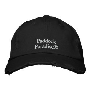 Paddock Paradise Personalized Adjustable BLACK hat