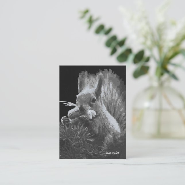 Paddy Cake, Squirrel Bookmark Note Card (Standing Front)