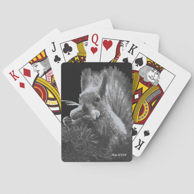 Paddy Cake, Squirrel Poker Cards (Back)